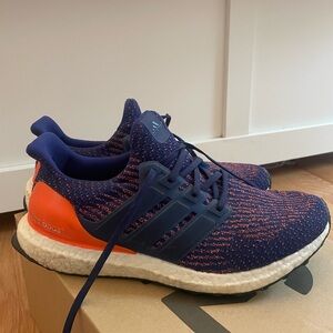 Adidas UltraBoost 3.0 Mystery Ink Blue Orange Kicks Size 10